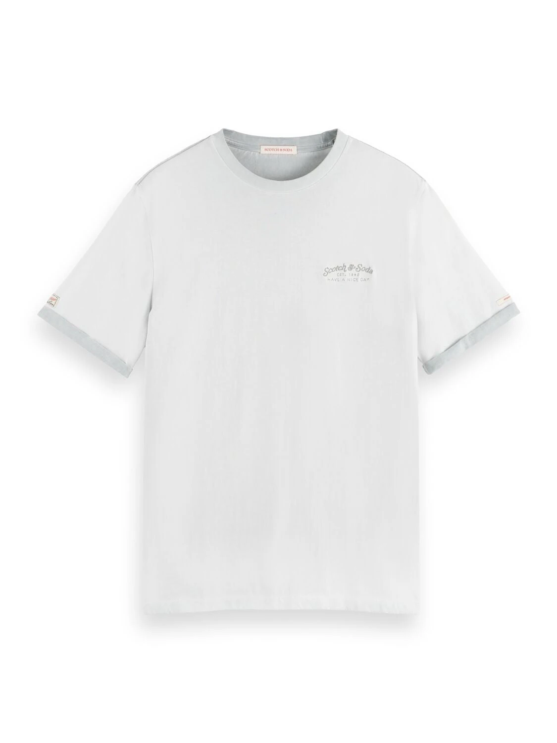 Scotch & Soda Garment-Dyed Embroidered Logo T-Shirt 3 Scotch & Soda Garment-Dyed Embroidered Logo T-Shirt