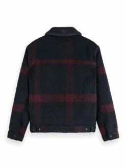 Scotch & Soda Jacquard Trucker Jacket With Teddy Collar -Scotch & Soda Hires PNG 174392 6744 BCK a4e75636 8aac 4685 88ab b01e831371a9