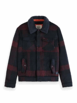 Scotch & Soda Jacquard Trucker Jacket With Teddy Collar -Scotch & Soda Hires PNG 174392 6744 FNT 55468b9f f061 43a1 ad46 d47acf9b8aa1