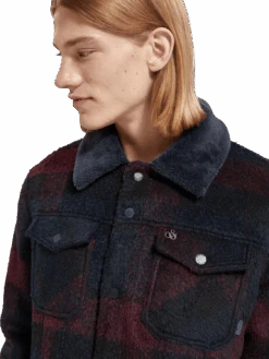 Scotch & Soda Jacquard Trucker Jacket With Teddy Collar -Scotch & Soda Hires PNG 174392 6744 MDL DTL1 f08dc6c6 5a54 4381 b38c e597196f4574