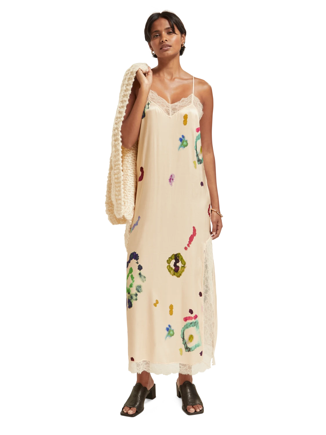 Scotch & Soda Cami Maxi Dress With Lace Detail 3 Scotch & Soda Cami Maxi Dress With Lace Detail