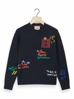 Scotch & Soda Varsity Embroidered Pullover 24 Scotch & Soda Varsity Embroidered Pullover -Scotch & Soda Hires PNG 174919 0002 FNT