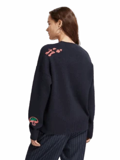 Scotch & Soda Varsity Embroidered Pullover 22 Scotch & Soda Varsity Embroidered Pullover -Scotch & Soda Hires PNG 174919 0002 MDL BCK