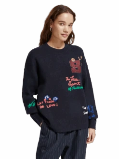 Scotch & Soda Varsity Embroidered Pullover 17 Scotch & Soda Varsity Embroidered Pullover -Scotch & Soda Hires PNG 174919 0002 MDL CRP