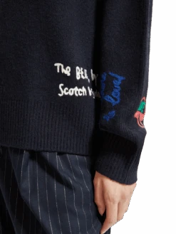 Scotch & Soda Varsity Embroidered Pullover 21 Scotch & Soda Varsity Embroidered Pullover -Scotch & Soda Hires PNG 174919 0002 MDL DTL2