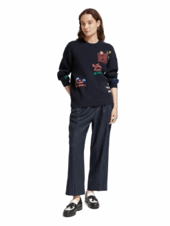 Scotch & Soda Varsity Embroidered Pullover