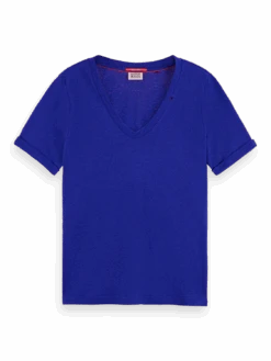 Scotch & Soda Embroidered Detail V Neck T-Shirt 12 Scotch & Soda Embroidered Detail V Neck T-Shirt -Scotch & Soda Hires PNG 176278 0704 FNT