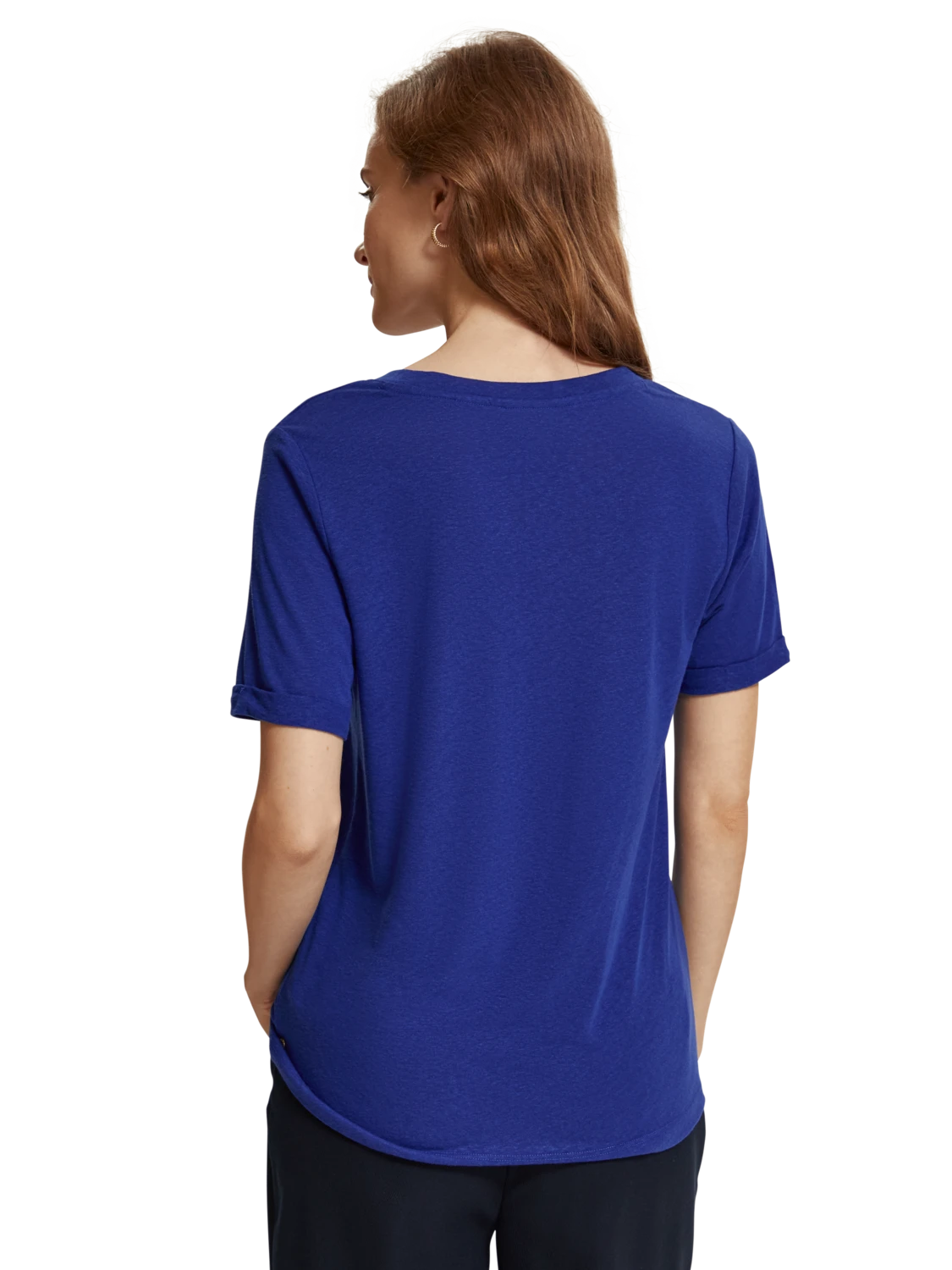 Scotch & Soda Embroidered Detail V Neck T-Shirt 4 Scotch & Soda Embroidered Detail V Neck T-Shirt - Image 2