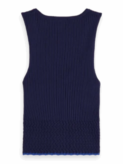 Scotch & Soda Pointelle Knit Tank -Scotch & Soda Hires PNG 176965 7007 BCK