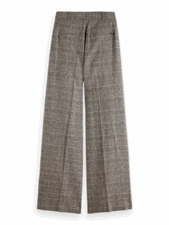 Scotch & Soda Hana High Rise Wide Leg Prince Of Wales Pant -Scotch & Soda Hires PNG 176973 6028 BCK