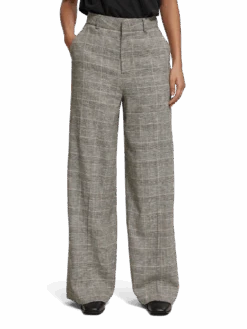 Scotch & Soda Hana High Rise Wide Leg Prince Of Wales Pant