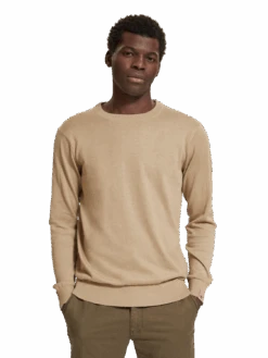 Scotch & Soda Linen Blend Crewneck Pullover