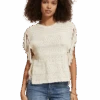 Scotch & Soda Pointelle Stitch Knitted Tank With Fringing -Scotch & Soda Hires PNG 177121 6643 MDL CRP