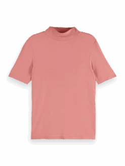 Scotch & Soda Mock Neck Short Sleeved T-Shirt -Scotch & Soda Hires PNG 177578 6857 FNT