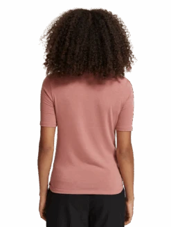 Scotch & Soda Mock Neck Short Sleeved T-Shirt -Scotch & Soda Hires PNG 177578 6857 MDL BCK