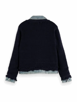 Scotch & Soda Denim-&-Tweed-Blazer-Jacket -Scotch & Soda Hires PNG 23163896 BCK