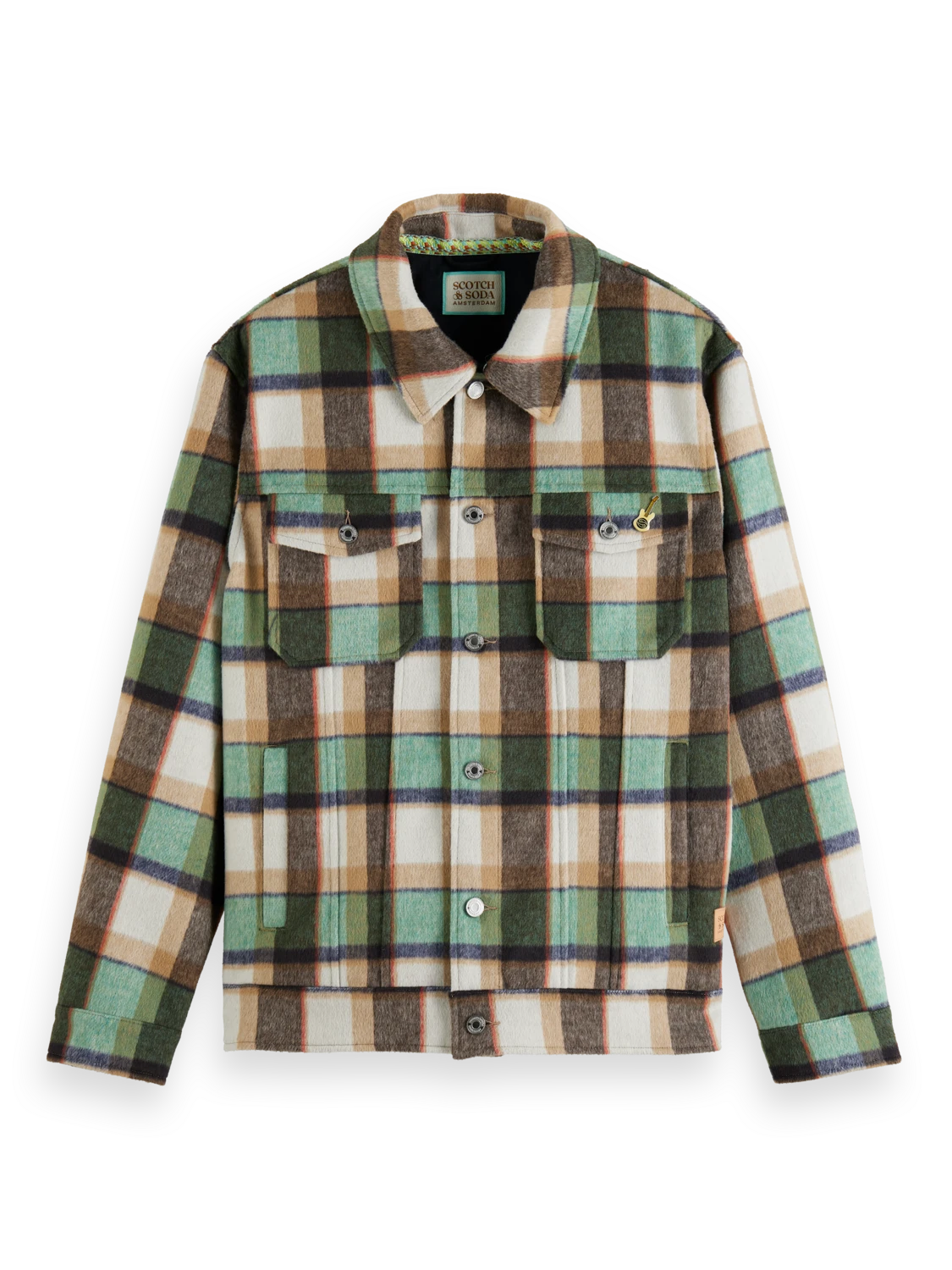 Scotch & Soda Brushed Check Overshirt 3 Scotch & Soda Brushed Check Overshirt