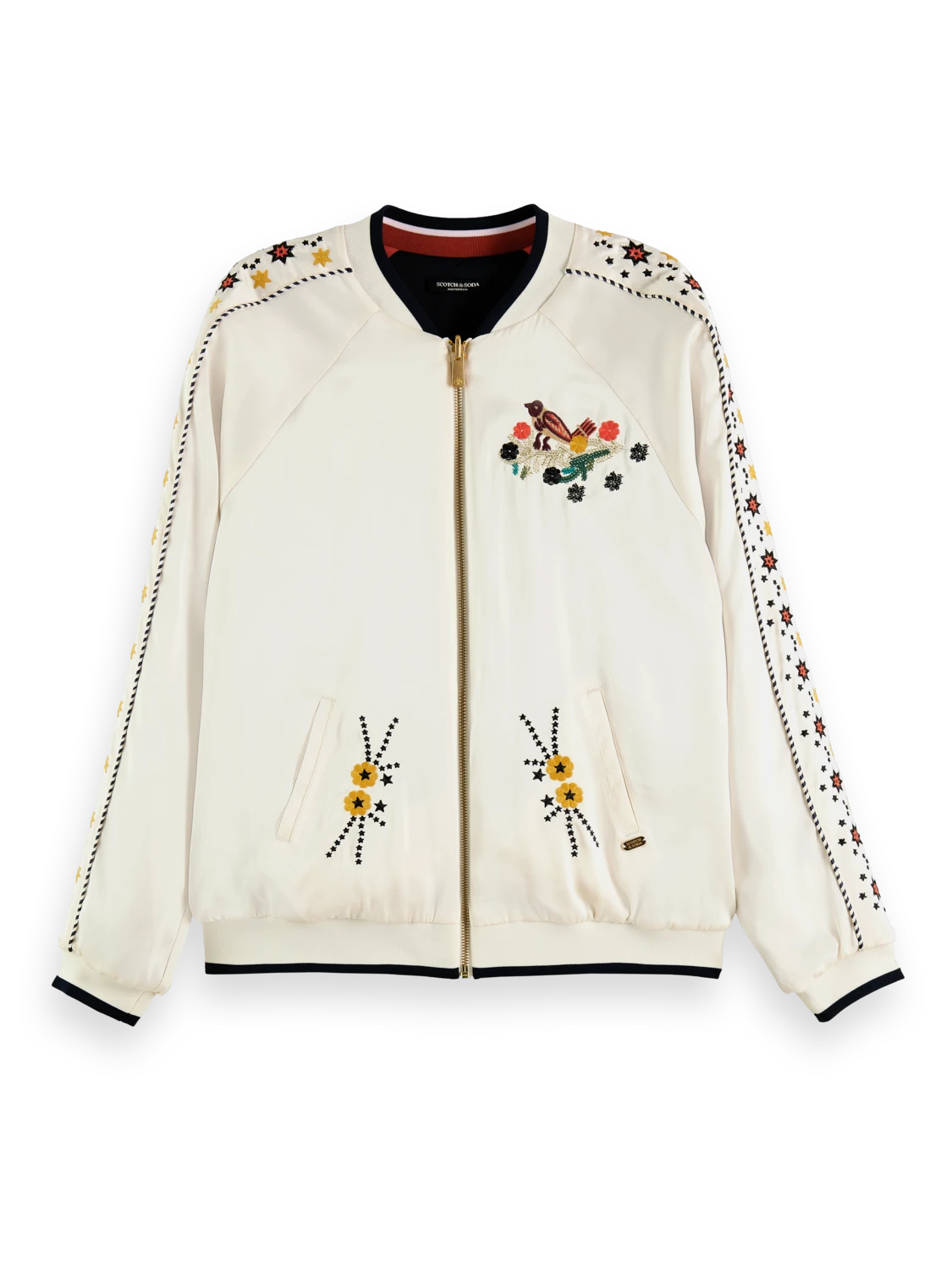 Scotch & Soda Music Embroidered Reversible Bomber Jacket 5 Scotch & Soda Music Embroidered Reversible Bomber Jacket - Image 3