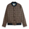 Scotch & Soda Lightweight Yarn-Dyed Check Bomber Jacket -Scotch & Soda Hires PNG 23167293 FNT