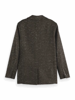 Scotch & Soda Herringbone Sequin Single-Breasted Blazer -Scotch & Soda Hires PNG 24168163 BCK