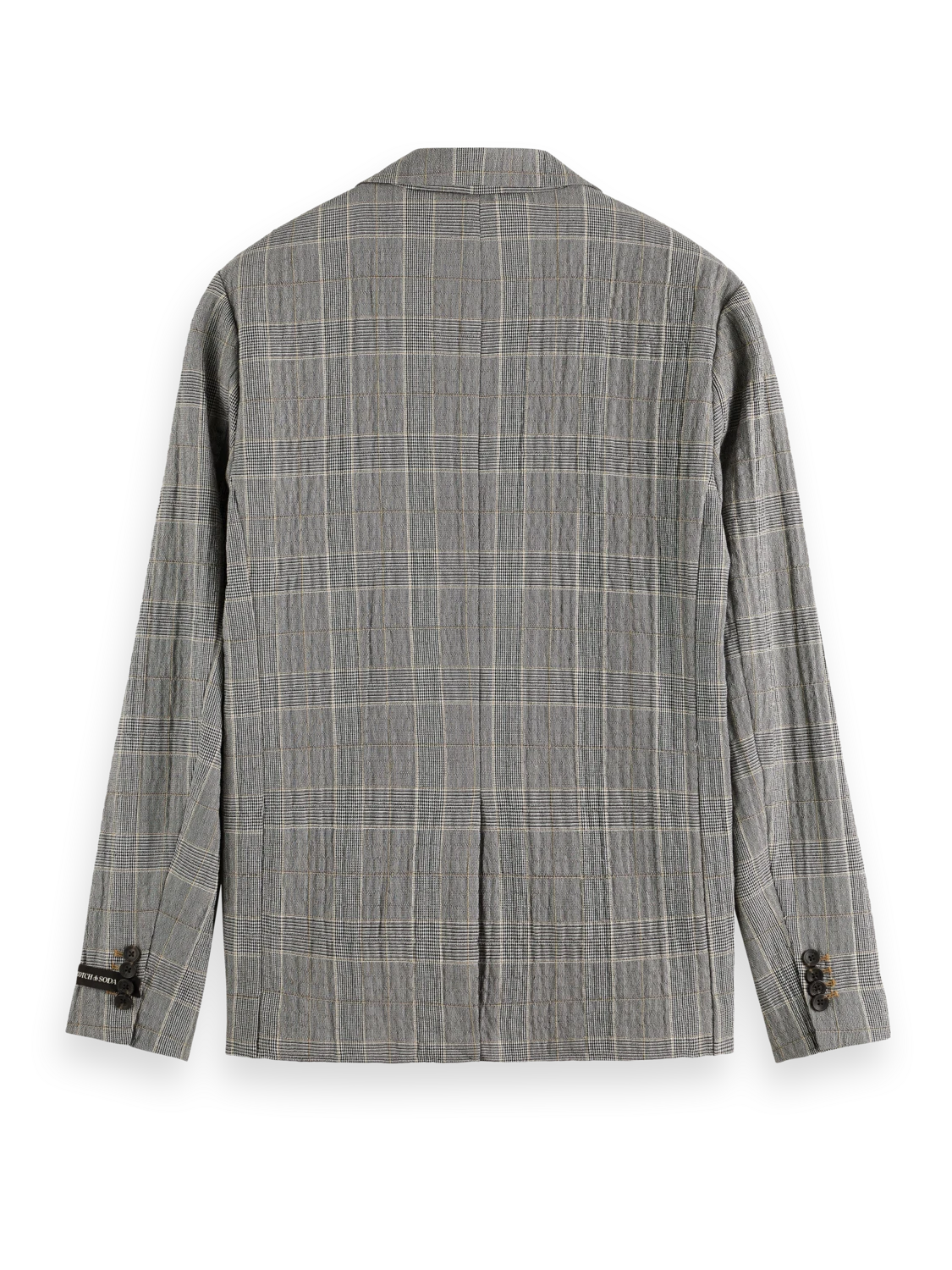 Scotch & Soda Checked Cotton-Blend Seersucker Blazer 6 Scotch & Soda Checked Cotton-Blend Seersucker Blazer - Image 4