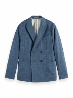 Scotch & Soda Double-Breasted Check Blazer