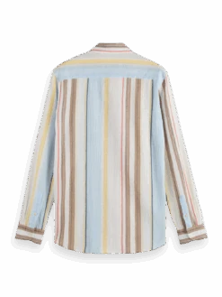 Scotch & Soda Crinkled Voile Stripe Shirt -Scotch & Soda Hires PNG 24169297 BCK