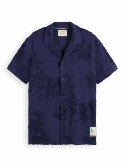 Scotch & Soda Terry Jacquard Short Sleeve Shirt