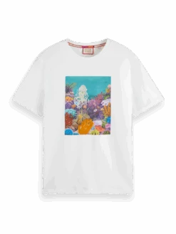 Scotch & Soda Seanery Artwork Embroidered T-Shirt