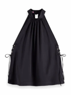 Scotch & Soda Halter Neck Top With Criss Cross Detail