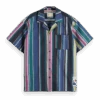 Scotch & Soda Multicolour Striped Fine Cotton Poplin Hawaii Shirt -Scotch & Soda Hires PNG 24170652 FNT