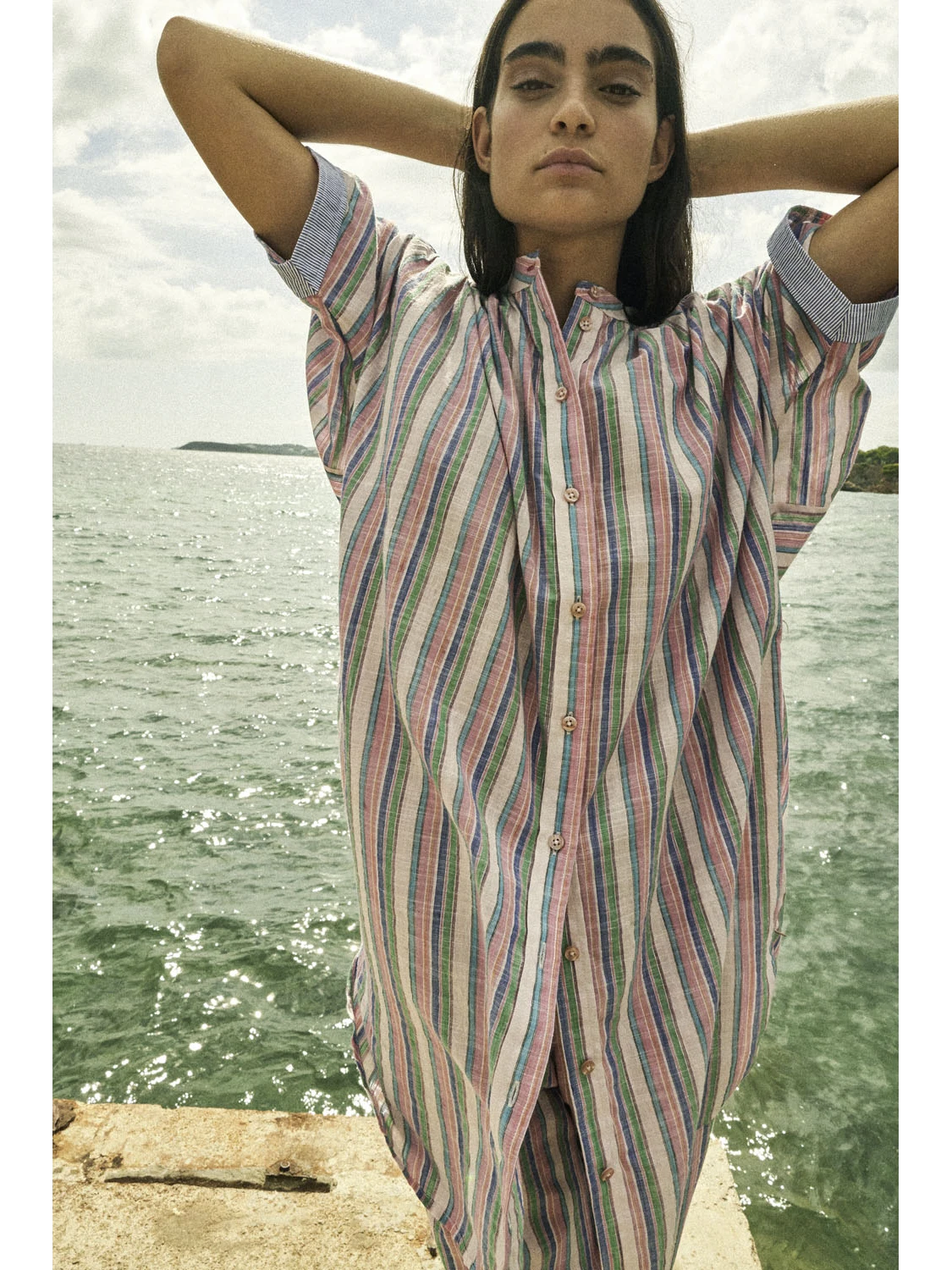 Scotch & Soda Striped Oversized Beach Shirt Dress 3 Scotch & Soda Striped Oversized Beach Shirt Dress