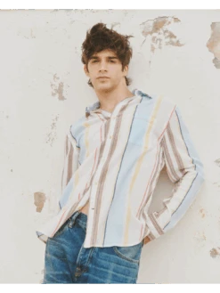 Scotch & Soda Crinkled Voile Stripe Shirt