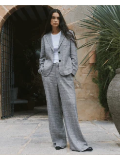 Scotch & Soda Prince Of Wales Check Single Breasted Blazer