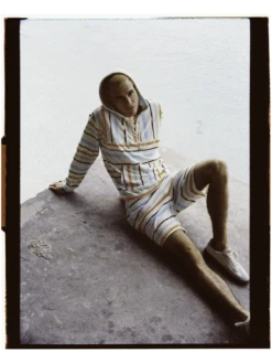 Scotch & Soda Towelling Striped Hoodie